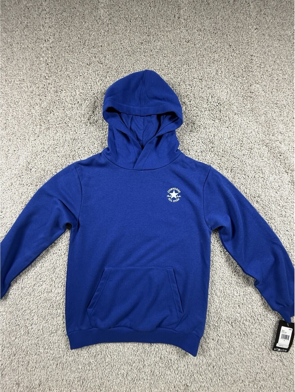 NWT Converse Boys XL 14-16 Blue Hoodie Quality Cotton